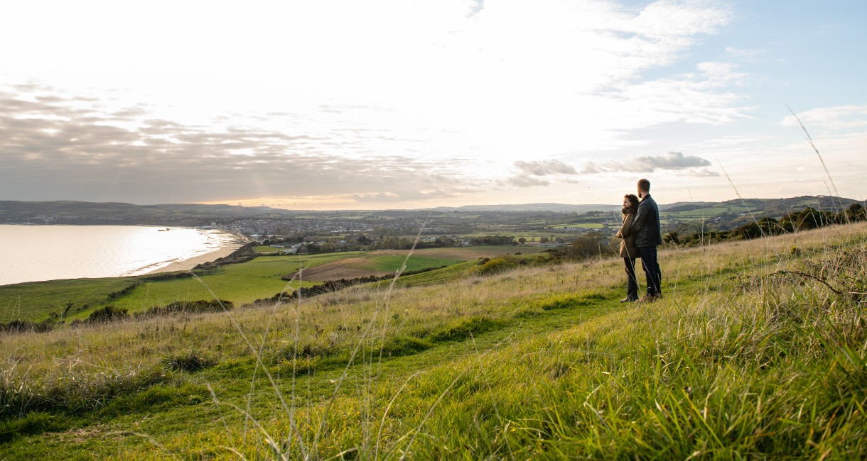 Couple walking around the Isle of Wight